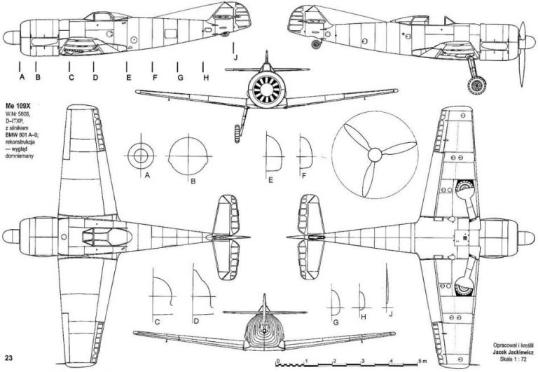 Чертежи мессершмитт 109