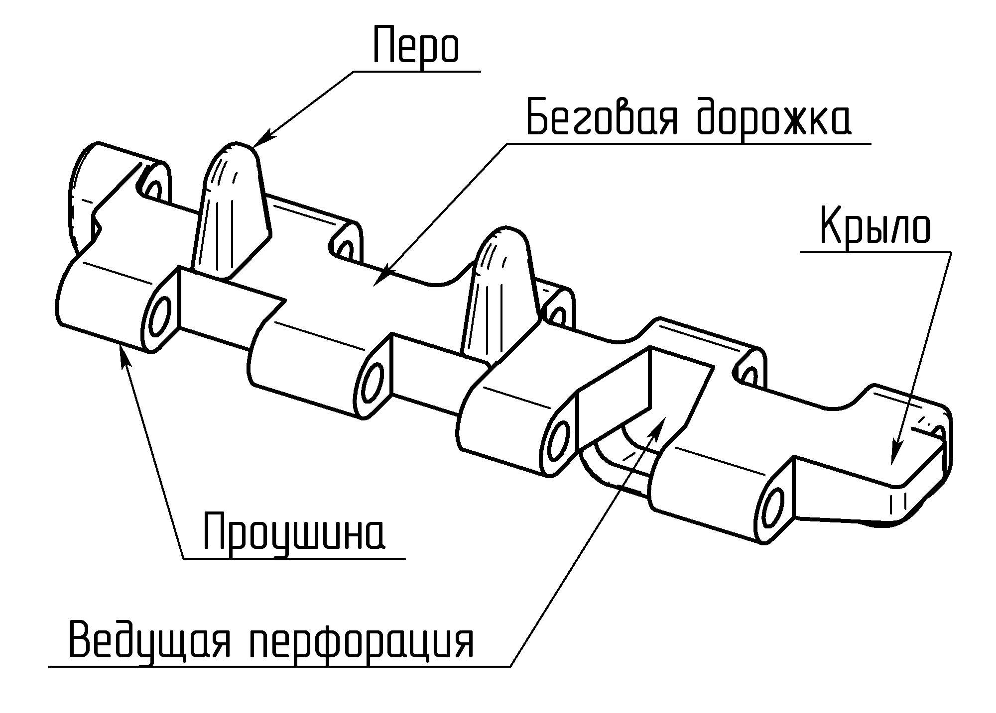 Трак танка чертеж